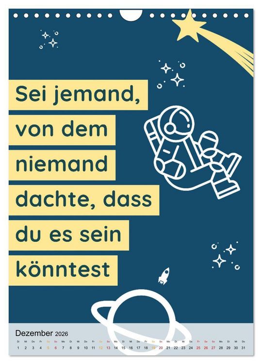 Produktbild: Dein monatlicher Motivationsschub: Das Leben wird nicht leichter, Du wirst nur st&auml;rker. (Wandkalender 2026 DIN A4 hoch), CALVENDO Monatskalender