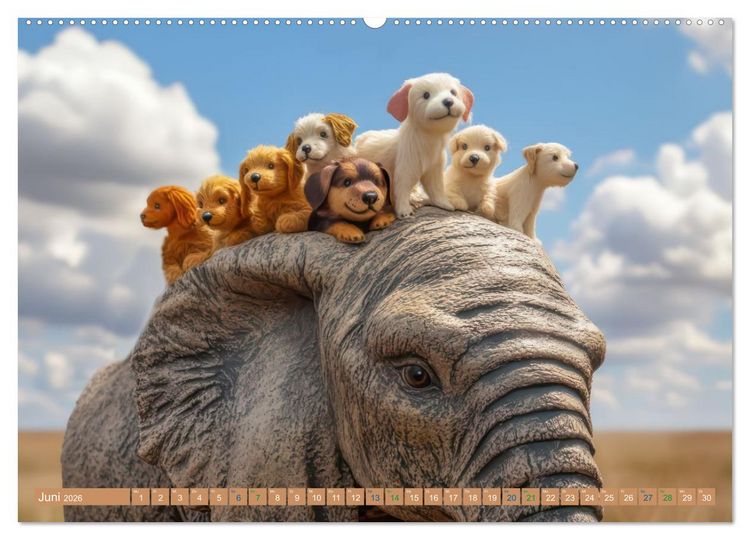 Produktbild: Tiere wollen Spa&szlig; - Humorwerke (hochwertiger Premium Wandkalender 2026 DIN A2 quer), Kunstdruck in Hochglanz