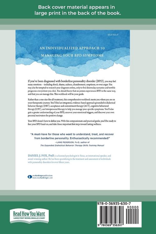 Produktbild: The Borderline Personality Disorder Workbook
