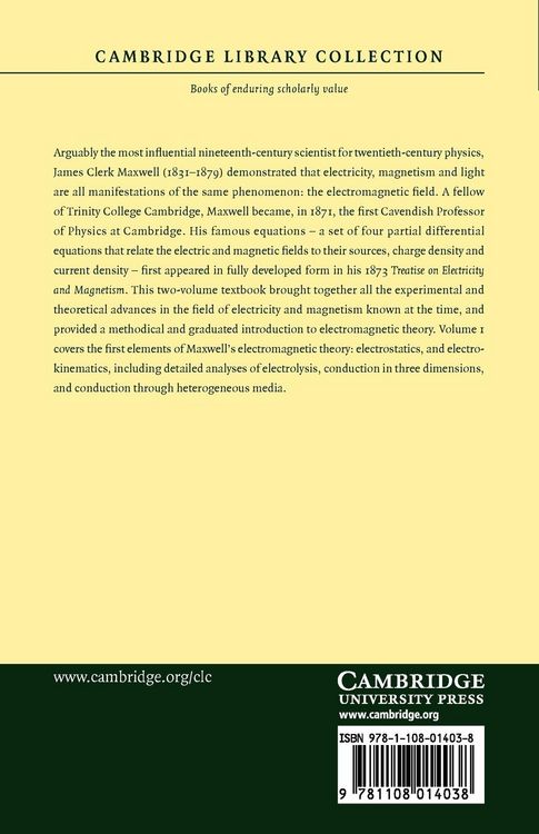Produktbild: A Treatise on Electricity and Magnetism - Volume 1