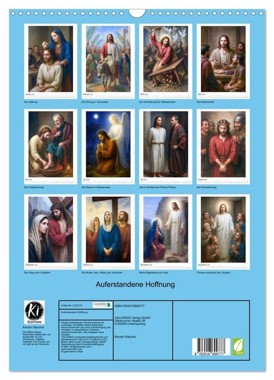 Produktbild: Auferstandene Hoffnung (Wandkalender 2026 DIN A3 hoch), CALVENDO Monatskalender