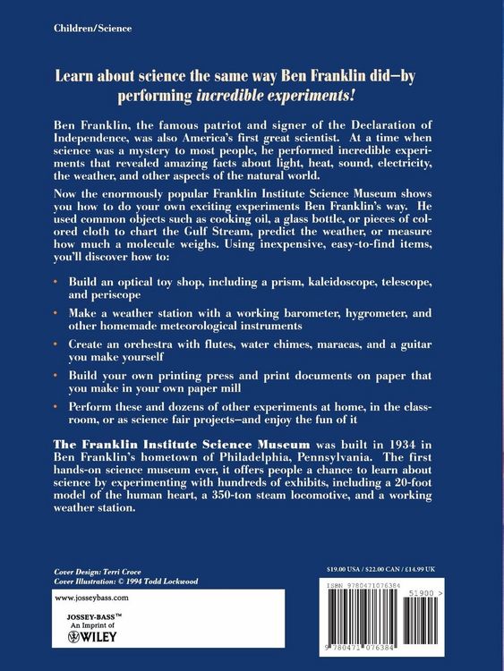 Produktbild: The Ben Franklin Book of Easy and Incredible Experiments