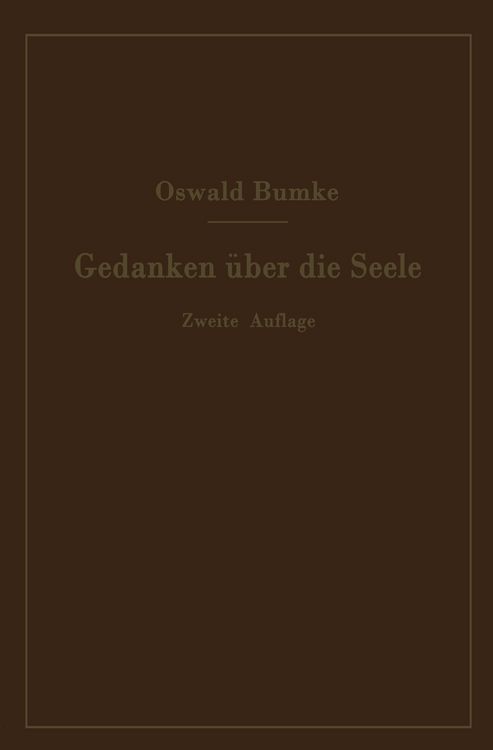 Produktbild: Gedanken &uuml;ber die Seele
