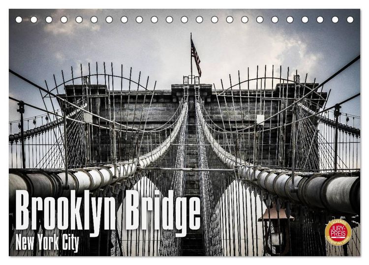 Produktbild: Brooklyn Bridge - New York City (Tischkalender 2026 DIN A5 quer), CALVENDO Monatskalender