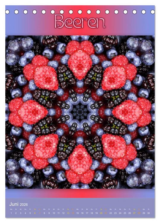 Produktbild: Kulinarische Mandalas (Tischkalender 2026 DIN A5 hoch), CALVENDO Monatskalender
