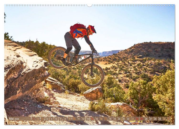 Produktbild: Mountainbike - &Uuml;ber Stock und Stein: Edition Funsport (hochwertiger Premium Wandkalender 2026 DIN A2 quer), Kunstdruck in Hochglanz