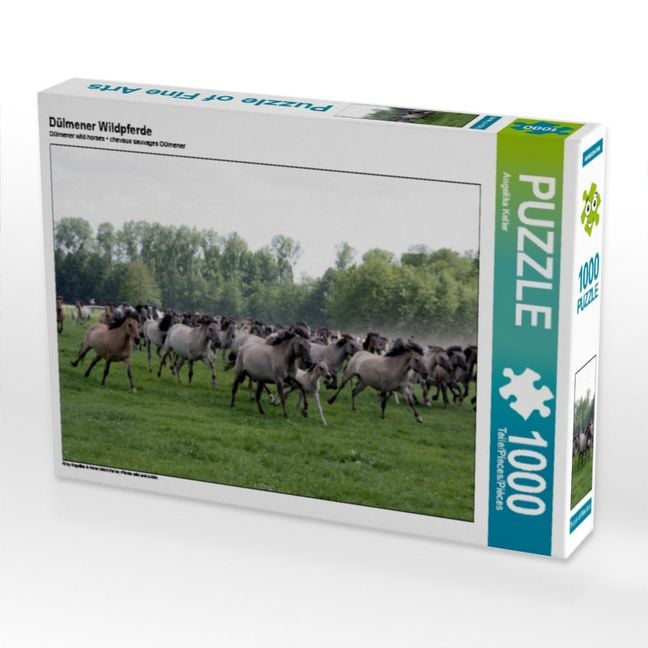 Produktbild: CALVENDO Puzzle D&uuml;lmener Wildpferde | 1000 Teile Lege-Gr&ouml;&szlig;e 64x48cm Foto-Puzzle f&uuml;r gl&uuml;ckliche Stunden