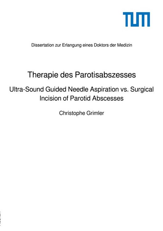 Produktbild: Therapie des Parotisabszesses