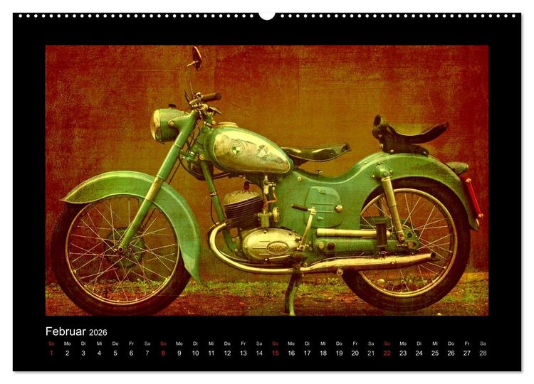 Produktbild: Motorrad Oldtimer (hochwertiger Premium Wandkalender 2026 DIN A2 quer), Kunstdruck in Hochglanz