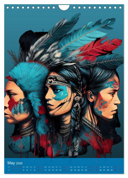Produktbild: Native American Art (Wall Calendar 2026 DIN A4 portrait), CALVENDO 12 Month Wall Calendar
