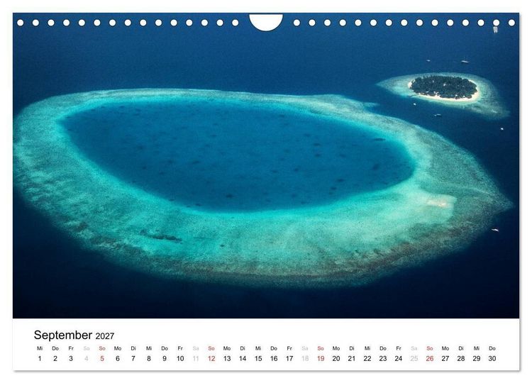 Produktbild: Malediven - Das Paradies im Indischen Ozean I (Wandkalender 2027 DIN A4 quer), CALVENDO Monatskalender
