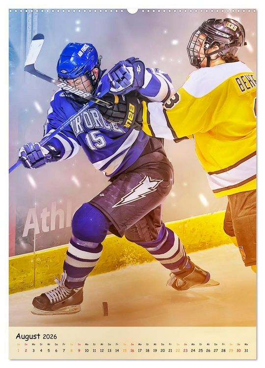 Produktbild: Eishockey Leidenschaft (hochwertiger Premium Wandkalender 2026 DIN A2 hoch), Kunstdruck in Hochglanz