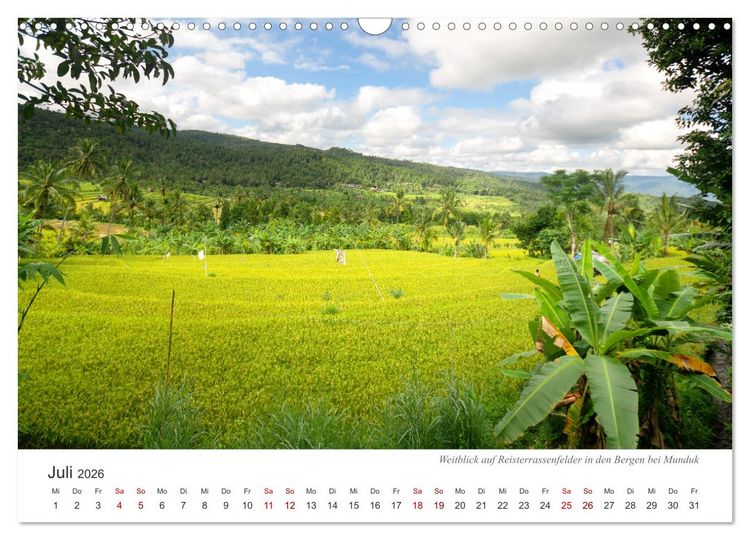 Produktbild: Impressionen einer Reise durch Bali (Wandkalender 2026 DIN A3 quer), CALVENDO Monatskalender