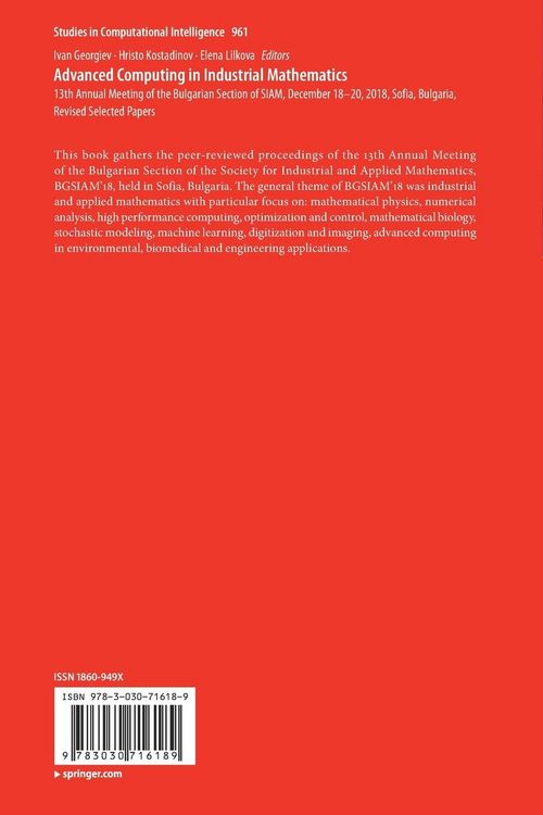Produktbild: Advanced Computing in Industrial Mathematics