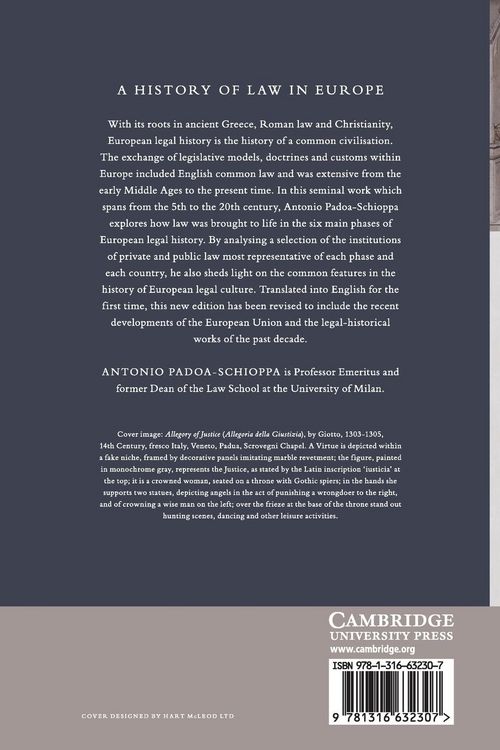 Produktbild: A History of Law in Europe