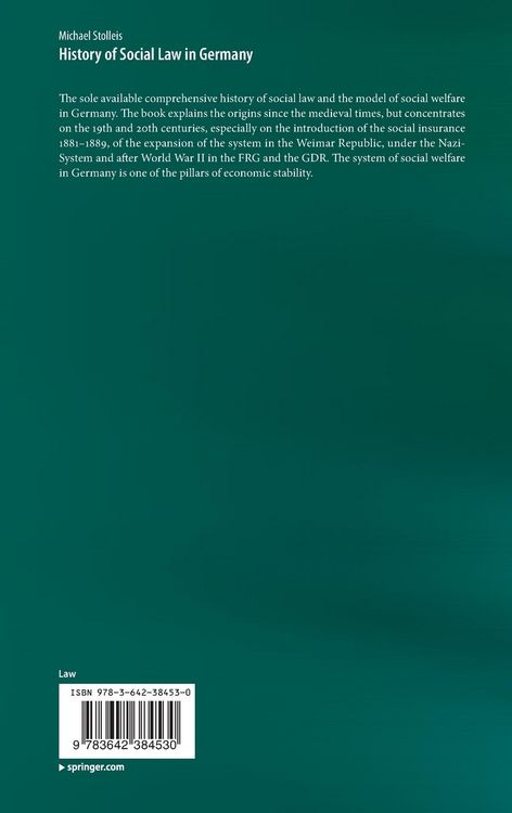 Produktbild: History of Social Law in Germany