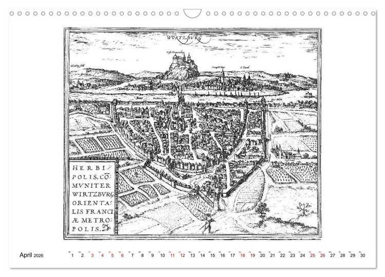 Produktbild: W&uuml;rzburg in alten Bildern (Wandkalender 2026 DIN A3 quer), CALVENDO Monatskalender