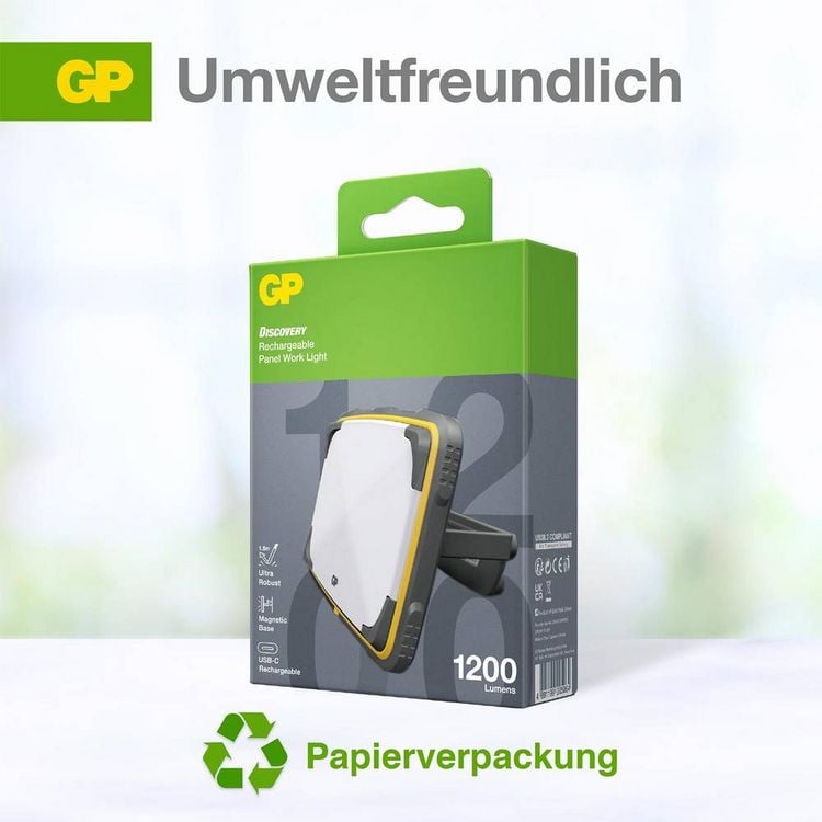 Produktbild: GP GPDISPLCWP15064 GPDISPLCWP15064 LED Arbeitsleuchte akkubetrieben 17.5h
