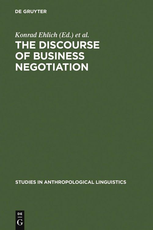 Produktbild: The Discourse of Business Negotiation