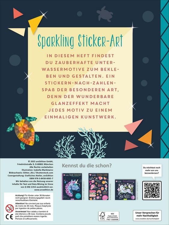 Produktbild: I Love to Sparkle &ndash; Mosaik-Stickerheft Unterwasserwelt