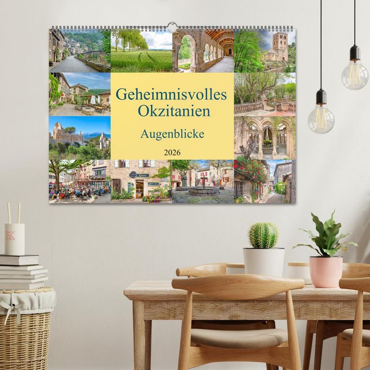 Produktbild: Geheimnisvolles Okzitanien. Augenblicke (Wandkalender 2026 DIN A2 quer), CALVENDO Monatskalender