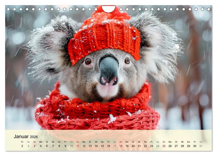 Produktbild: Koalas im Modefieber. Flauschig und Chic beim Fotoshooting (Wandkalender 2026 DIN A4 quer), CALVENDO Monatskalender