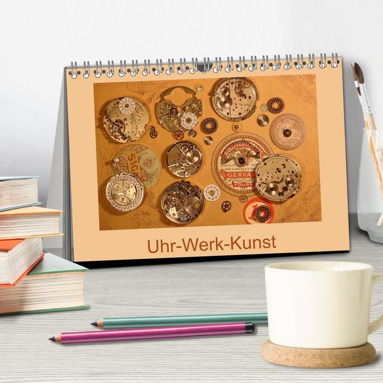 Produktbild: Uhr-Werk-Kunst (Tischkalender 2026 DIN A5 quer), CALVENDO Monatskalender