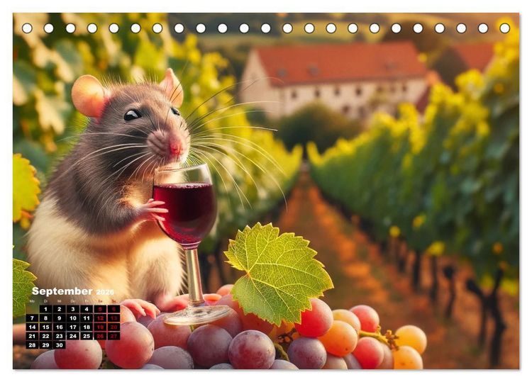 Produktbild: Lustige Ratten (Tischkalender 2026 DIN A5 quer), CALVENDO Monatskalender