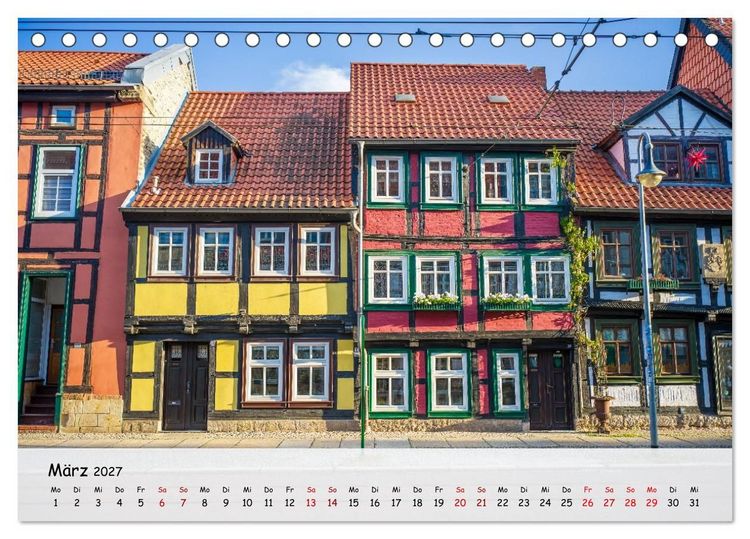 Produktbild: Halberstadt Altstadtarchitektur unweit des Harzes (Tischkalender 2027 DIN A5 quer), CALVENDO Monatskalender