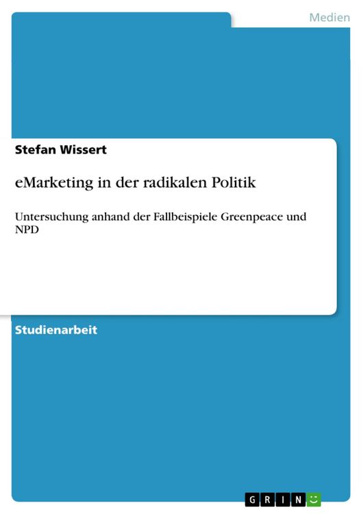 Produktbild: EMarketing in der radikalen Politik