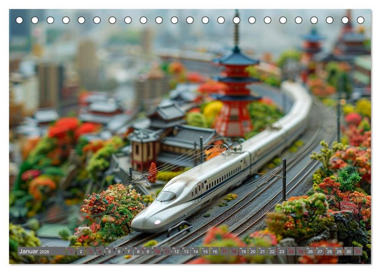 Produktbild: Modelleisenbahnen sind cool (Tischkalender 2026 DIN A5 quer), CALVENDO Monatskalender