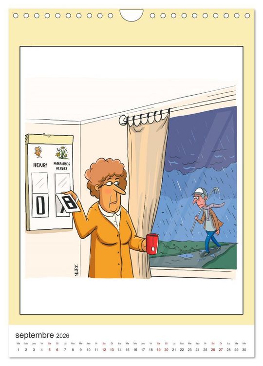 Produktbild: Les Babyboumeurs - Dessins humoristiques (Calendrier mural 2026 DIN A4 horizontal), CALVENDO calendrier mensuel