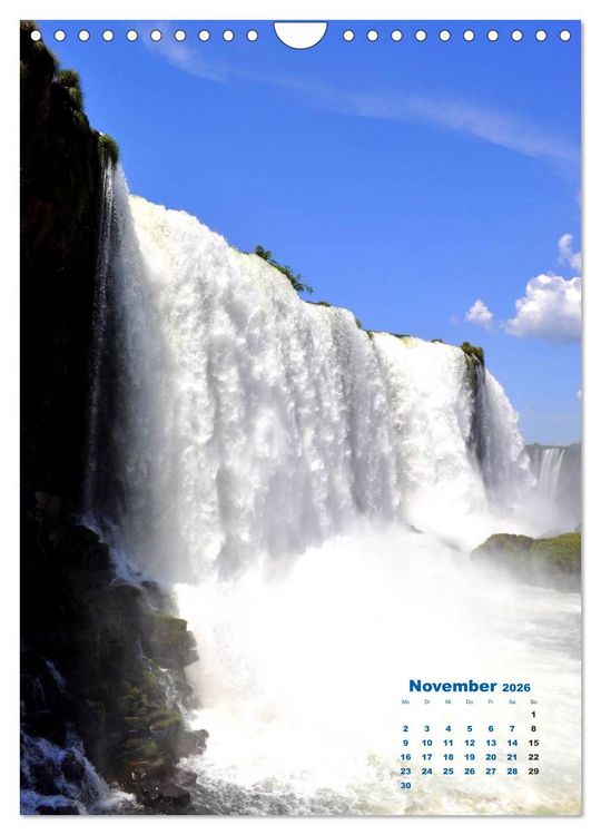 Produktbild: Wasserf&auml;lle S&uuml;damerikas - Iguazu Wasserf&auml;lle (Wandkalender 2026 DIN A4 hoch), CALVENDO Monatskalender
