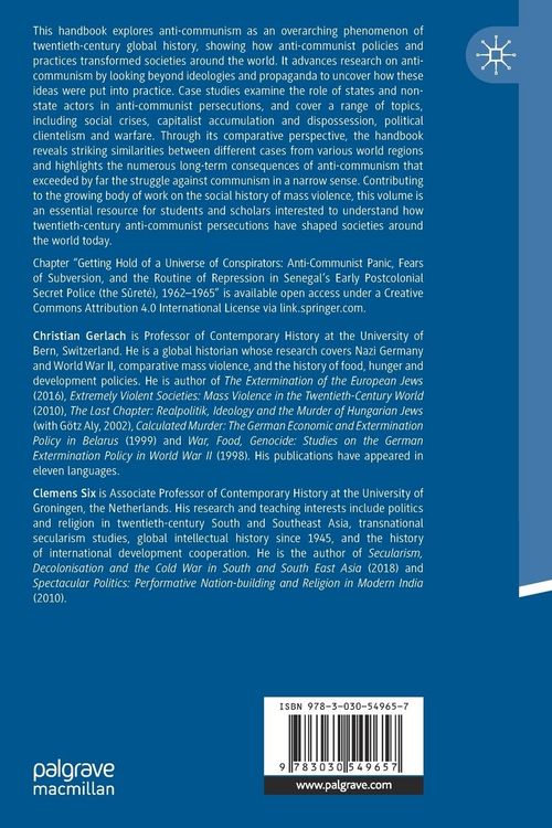 Produktbild: The Palgrave Handbook of Anti-Communist Persecutions