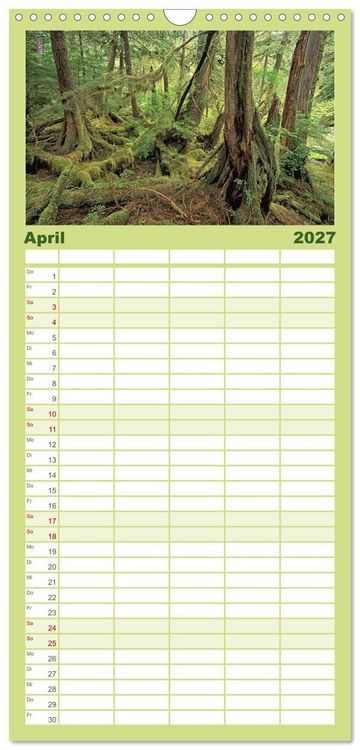 Produktbild: Familienplaner 2027 - KANADA Christian Heeb mit 5 Spalten (Wandkalender, 21 x 45 cm) CALVENDO