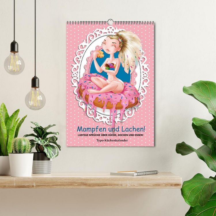 Produktbild: Mampfen und Lachen! Lustige Spr&uuml;che &uuml;ber K&uuml;che, kochen und essen (Wandkalender 2026 DIN A3 hoch), CALVENDO Monatskalender