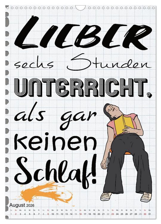 Produktbild: Sch&uuml;ler-Spr&uuml;che (Wandkalender 2026 DIN A3 hoch), CALVENDO Monatskalender