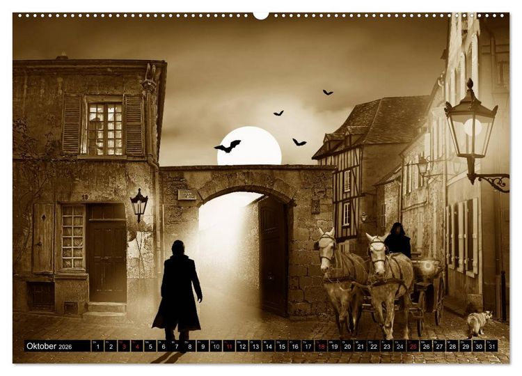 Produktbild: Nostalgie in Sepia (Wandkalender 2026 DIN A2 quer), CALVENDO Monatskalender