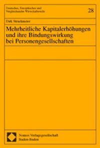 Produktbild: Mehrheitliche Kapitalerh&ouml;hungen und ihre Bindungswirkung bei Personengesellschaften