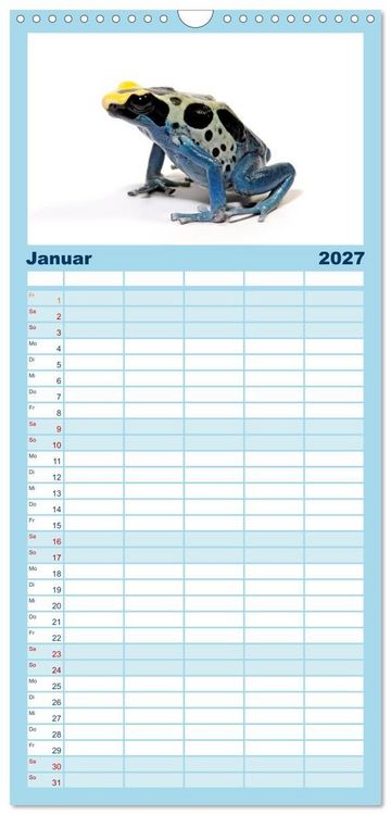 Produktbild: Familienplaner 2027 - Farbenpracht der Fr&ouml;sche mit 5 Spalten (Wandkalender, 21 x 45 cm) CALVENDO