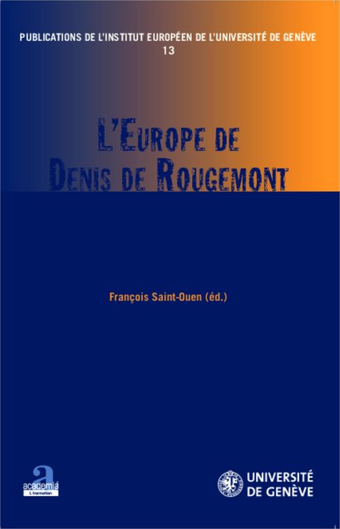 Produktbild: L'Europe de Denis de Rougemont