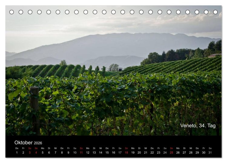Produktbild: TransAlp - zu Fu&szlig; &uuml;ber die Alpen von M&uuml;nchen nach Venedig (Tischkalender 2026 DIN A5 quer), CALVENDO Monatskalender