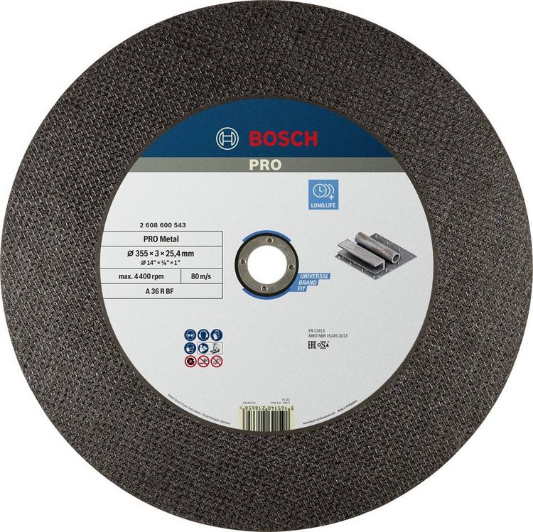 Produktbild: Bosch Accessories 2608600543 Trennscheibe gerade 355 mm 1 St. Stahl