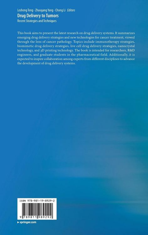 Produktbild: Drug Delivery to Tumors
