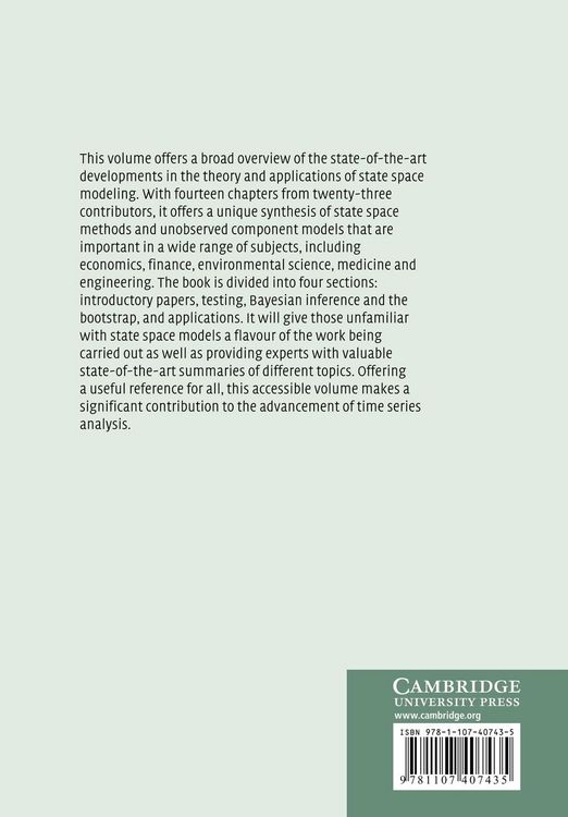 Produktbild: State Space and Unobserved Component Models