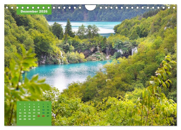 Produktbild: Erlebe mit mir die Wasserwelt der Plitvicer Seen (Wandkalender 2026 DIN A4 quer), CALVENDO Monatskalender