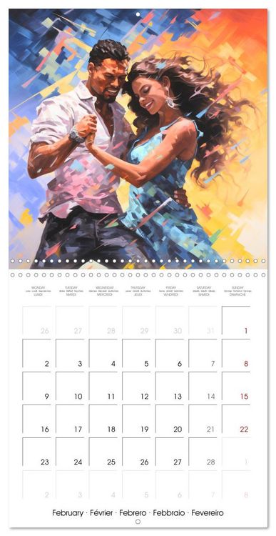 Produktbild: Danse passion (Calendrier mural carr&eacute; 2026 30x30 cm) Calendrier double avec une page pour vos prises de notes
