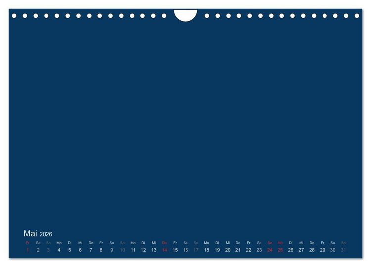 Produktbild: Bastelkalender - Dunkelblau (Wandkalender 2026 DIN A4 quer), CALVENDO Monatskalender