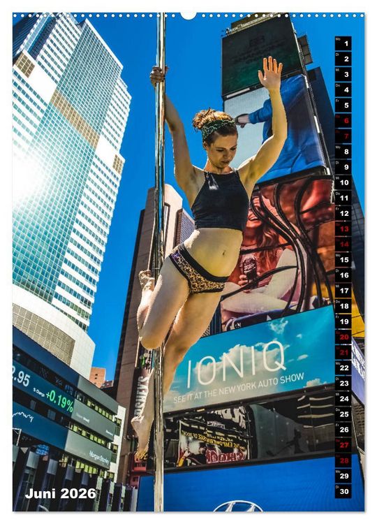 Produktbild: Poledance auf New Yorks Stra&szlig;en (Wandkalender 2026 DIN A2 hoch), CALVENDO Monatskalender