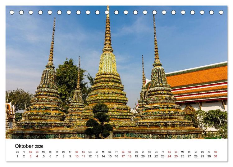 Produktbild: 3 Tage Bangkog (Tischkalender 2026 DIN A5 quer), CALVENDO Monatskalender
